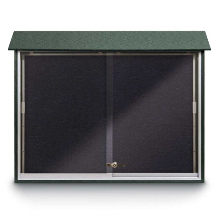 United Visual Products Outdoor Enclosed Combo Board, 72"x36", Bronze Frame/White Porc & Cloud UVCB7236ODBZ-WHTPORC-CLOUD